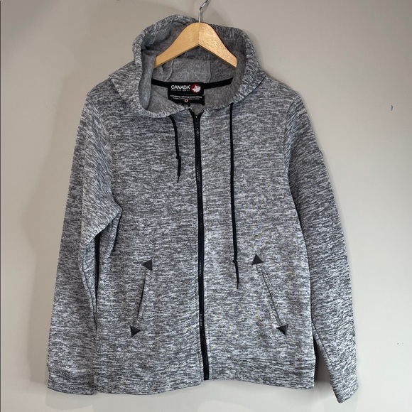 Canada Weathergear NWT Zip-Up Hoodie Heathered Grey Pockets Size Large - Picture 2 of 13